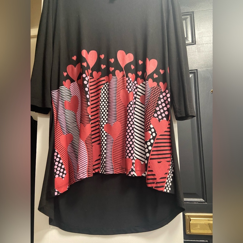 Fun oversized shirt with hearts